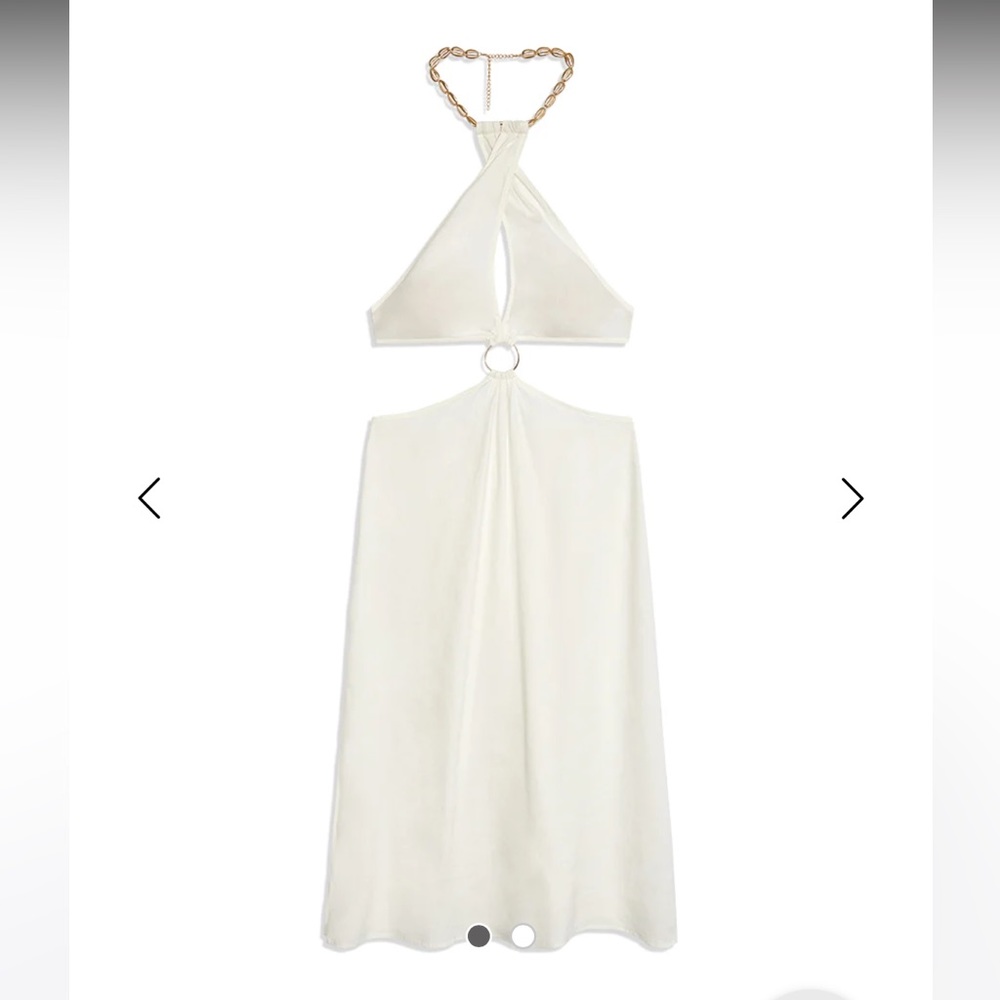 Shell chain halter dress